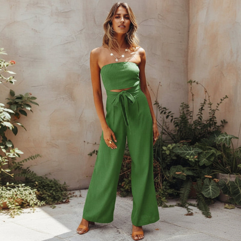 Boho Beach Hut Jumpsuits, Romper, white romper, blue romper, plus size romper, casual romper, sleeveless rompers Bohemian Backless Rompers Jumpsuit Green / S