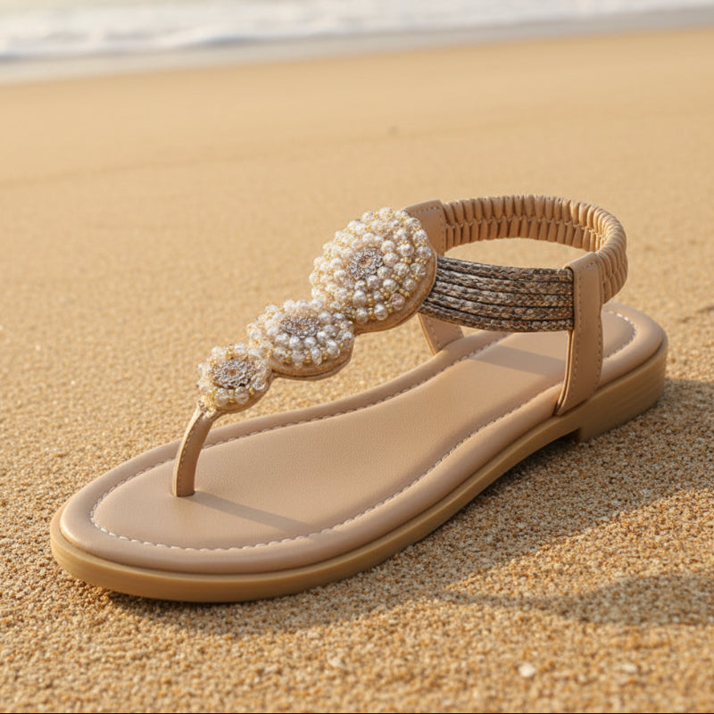 Boho Beach Hut Women's Footwear, flip flops, summer sandals, sandals, flat shoes, beach shoes Bohemian Flat Sandals