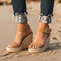Boho Beach Hut Women's Shoes, Wedges, High Heels Platform Wedges